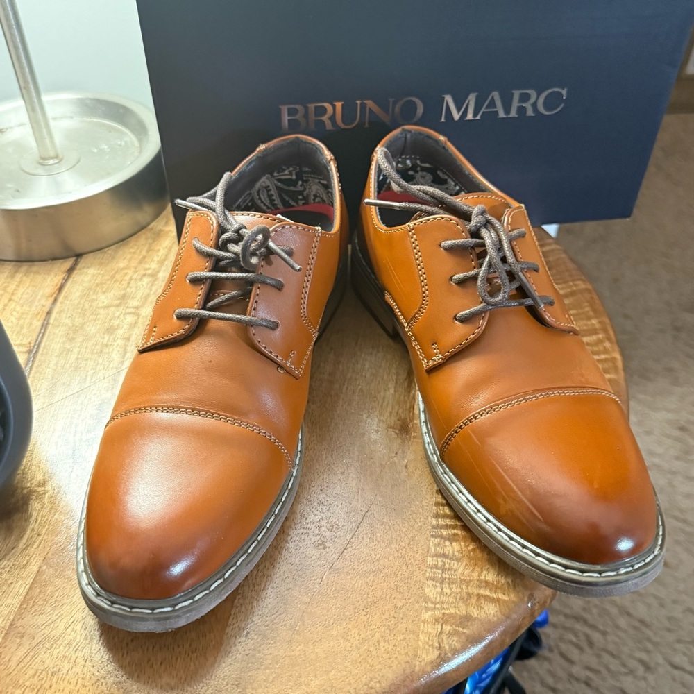 Bruno Marc Kids' Tan Dress Shoes